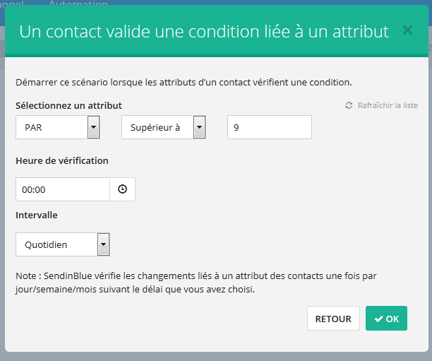 La condition du point d’entrée porte cette fois sur l’attribut “PAR” La condition du point d’entrée porte cette fois sur l’attribut “PAR”
