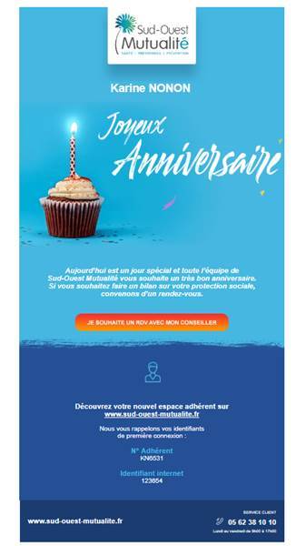 Email d'anniversaire