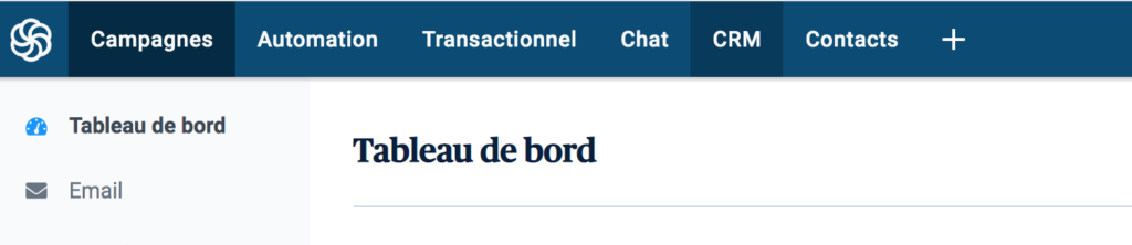 Tableau de bord Brevo