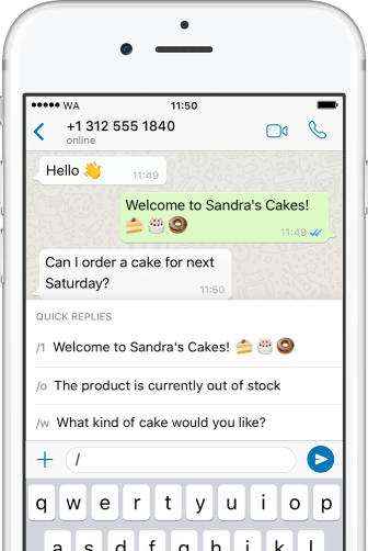 WhatsApp Business - Message de bienvenue