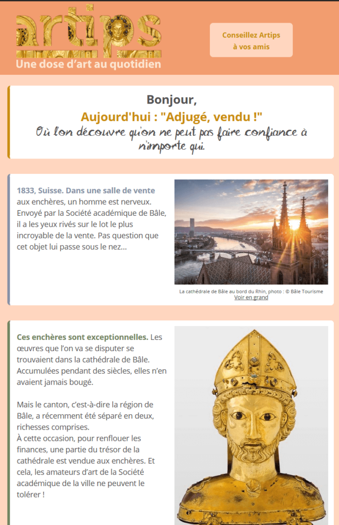La newsletter Artips