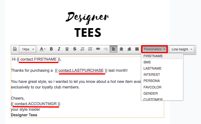 Email marketing avantage - personnalisations