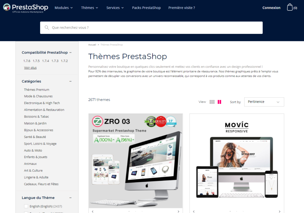 Prestashop - Thème