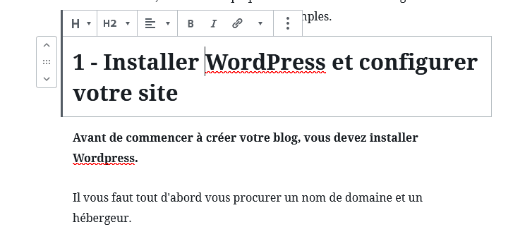 Ajouter un titre dans votre article WordPress