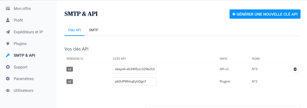 Blog WordPress gratuit - clé API