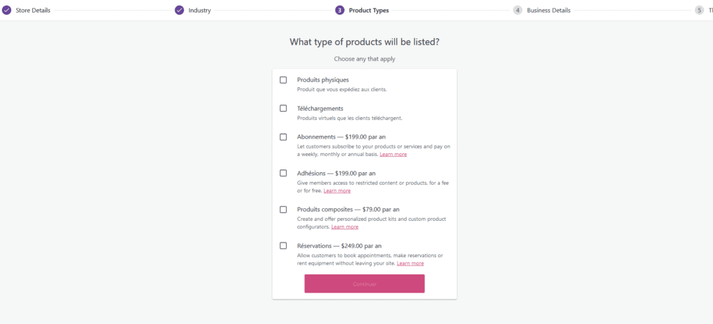 Créer un site e-commerce avec WooCommerce - type de produits