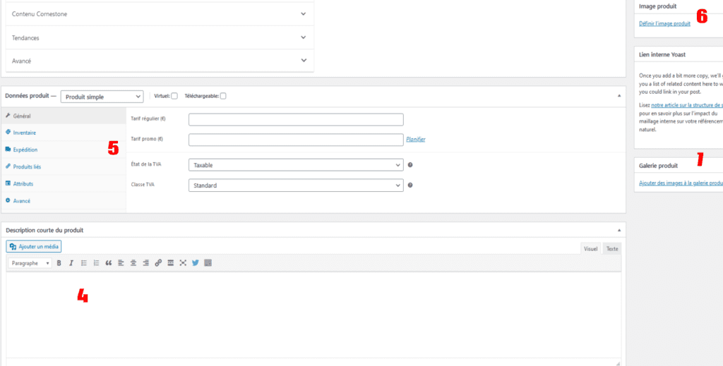 WooCommerce Ecommerce - interface produit