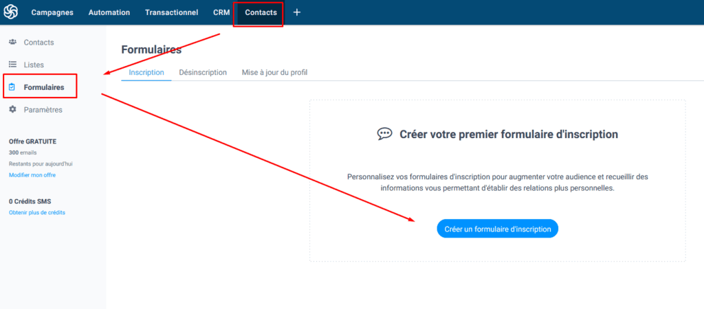 Ecommerce Marketing - formulaires