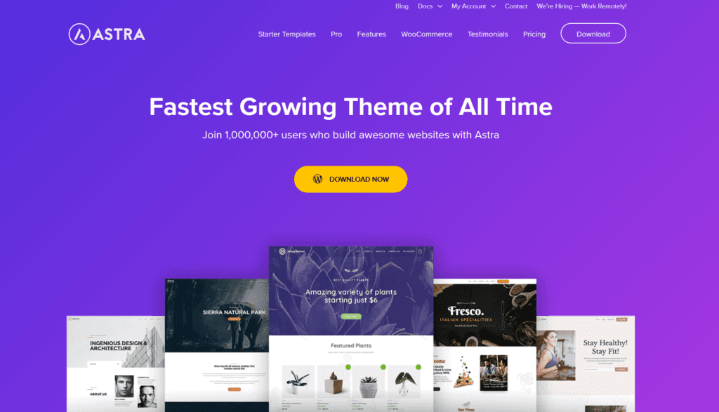 Thèmes WooCommerce gratuits - Astra