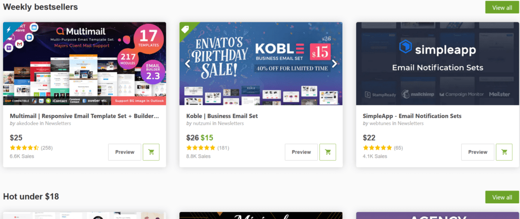 Design Email Inspiration -ThemeForest