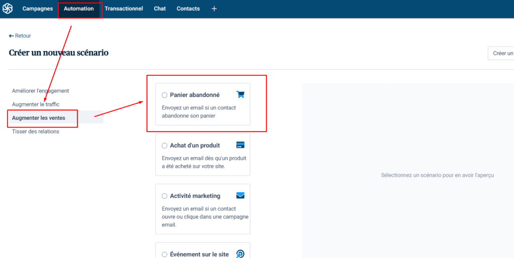 Email d'abandon de panier