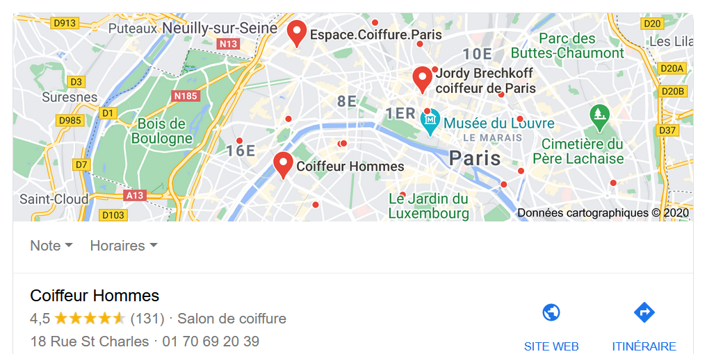 Référencement local - Google Search