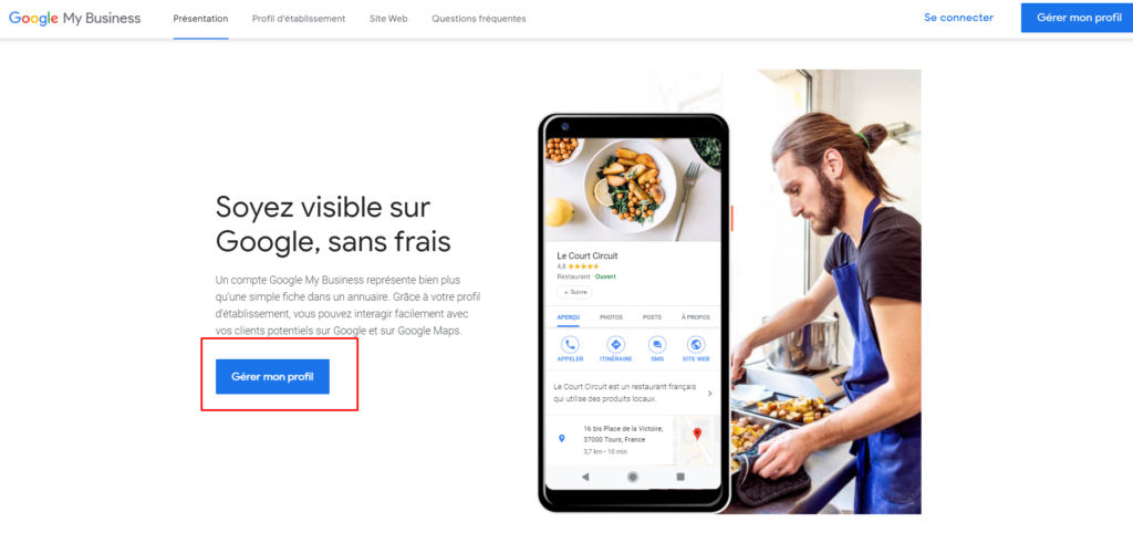 Référencement local - Google My Business Exemple 1