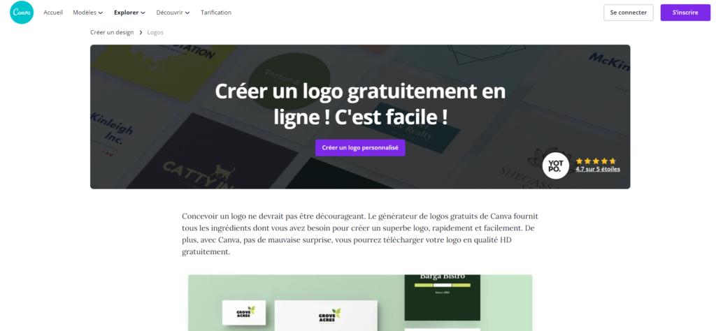 Design de logo gratuit - Canva