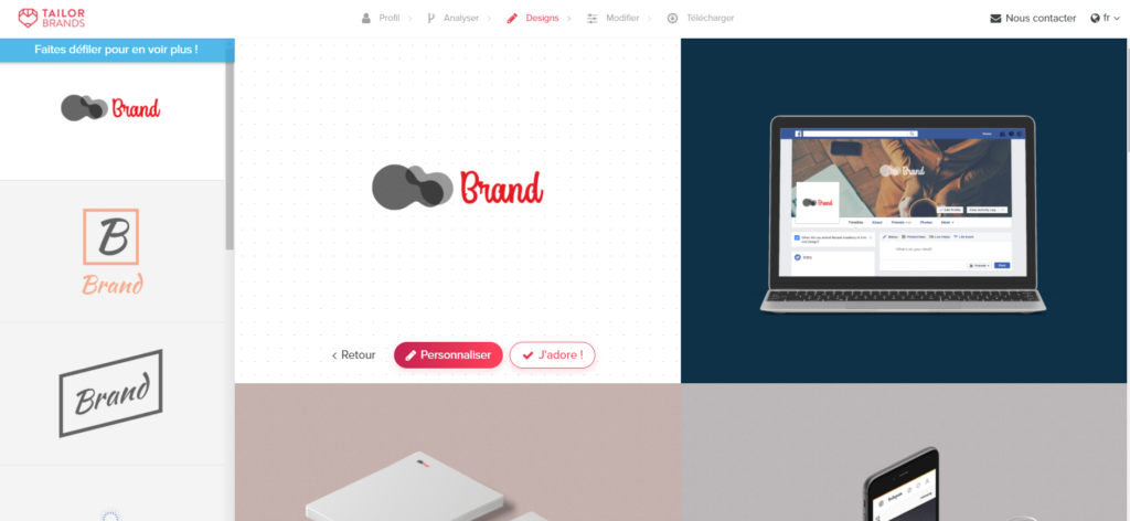 logiciel de création de logo gratuit - Tailor Brands