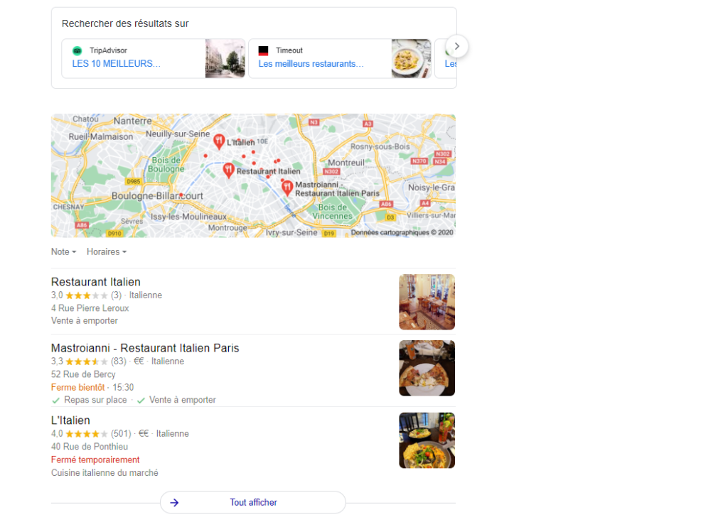 Marketing Restaurant - référencement local