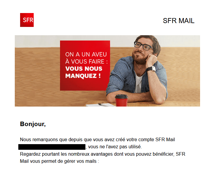 Email de relance - SFR
