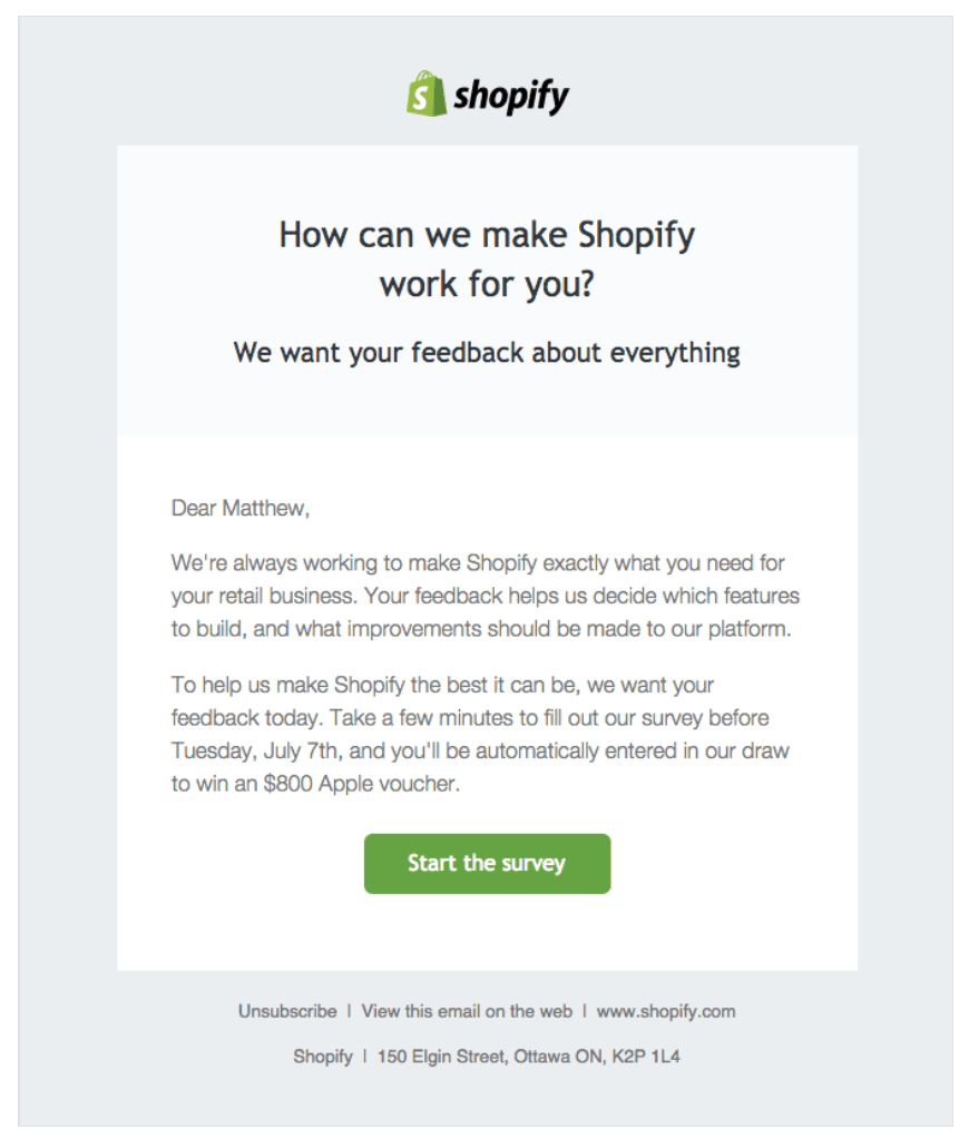 Email de relance - Shopify 2