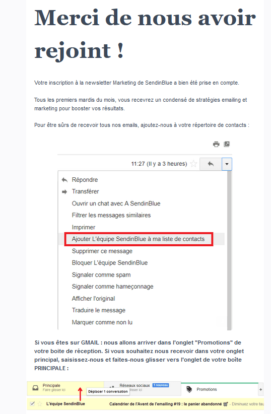 Exemple 2 : Time To Sign Off