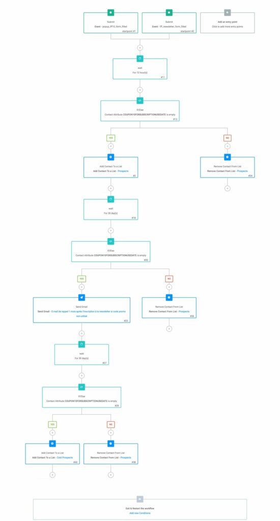 Étude de cas - marketing automation omnicanal Scénario 2