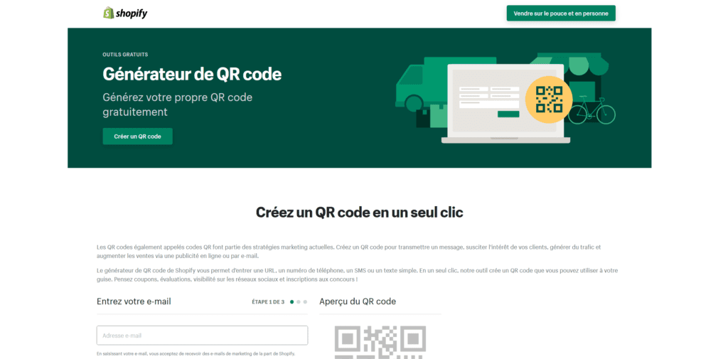 Shopify - créer un QR Code