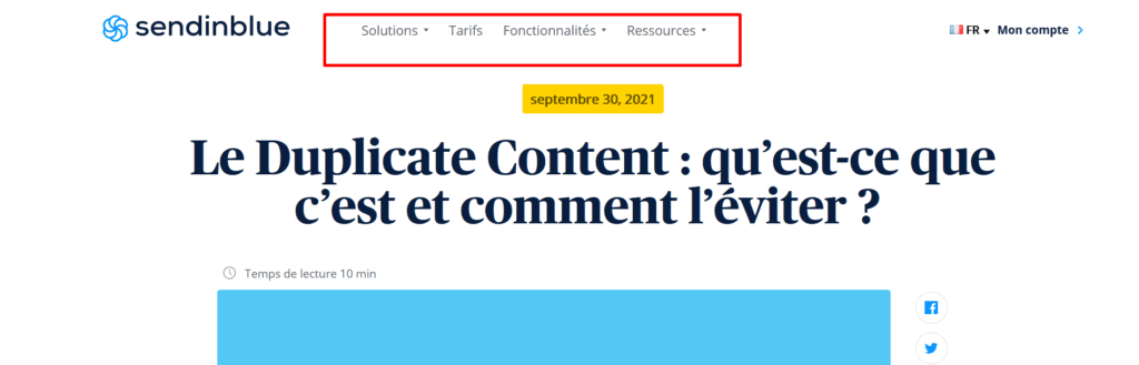 Taux de rebond - maillage interne