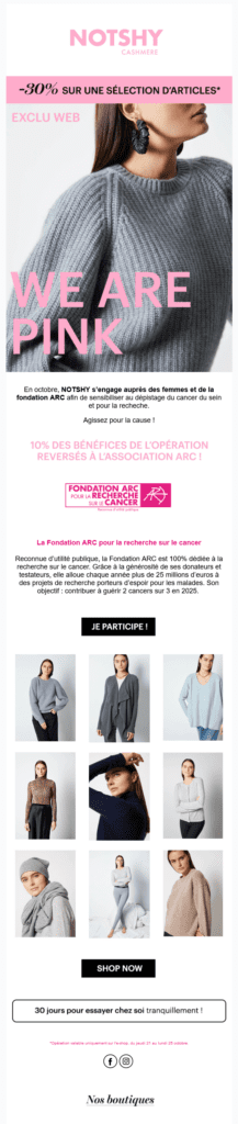 Exemples emailing - NotShy