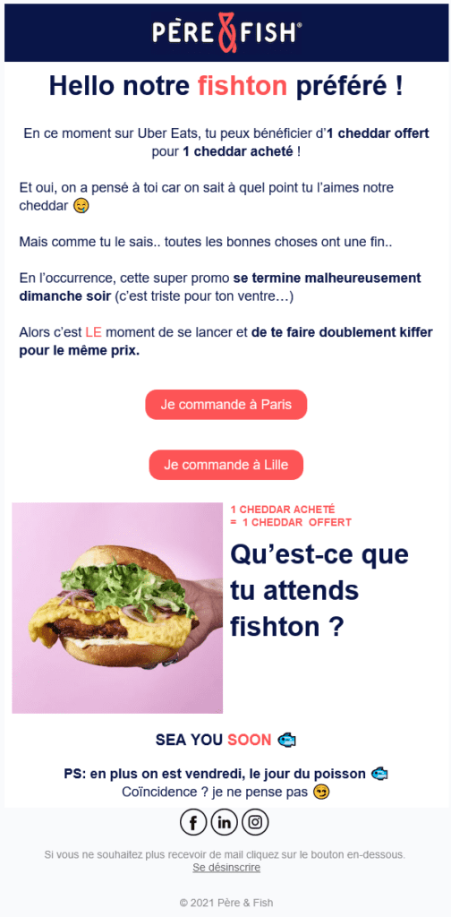 Exemple Newsletter - Père & Fish