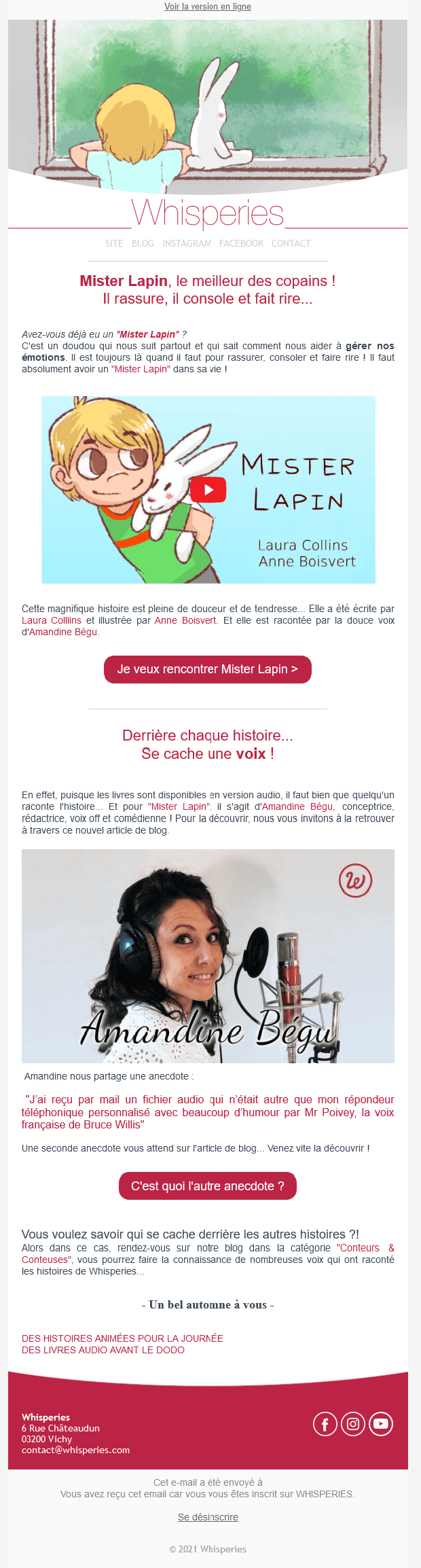 Exemple Newsletter - Whisperies