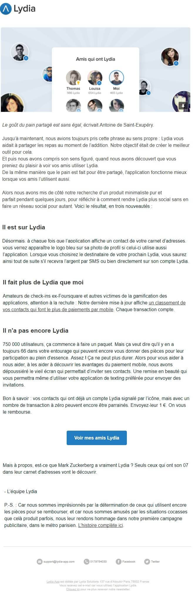 Esempio di email marketing - Lydia Esempio di email marketing - Lydia