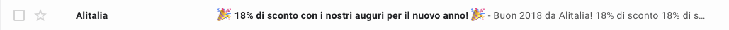 Oggetto email Alitalia Oggetto email Alitalia