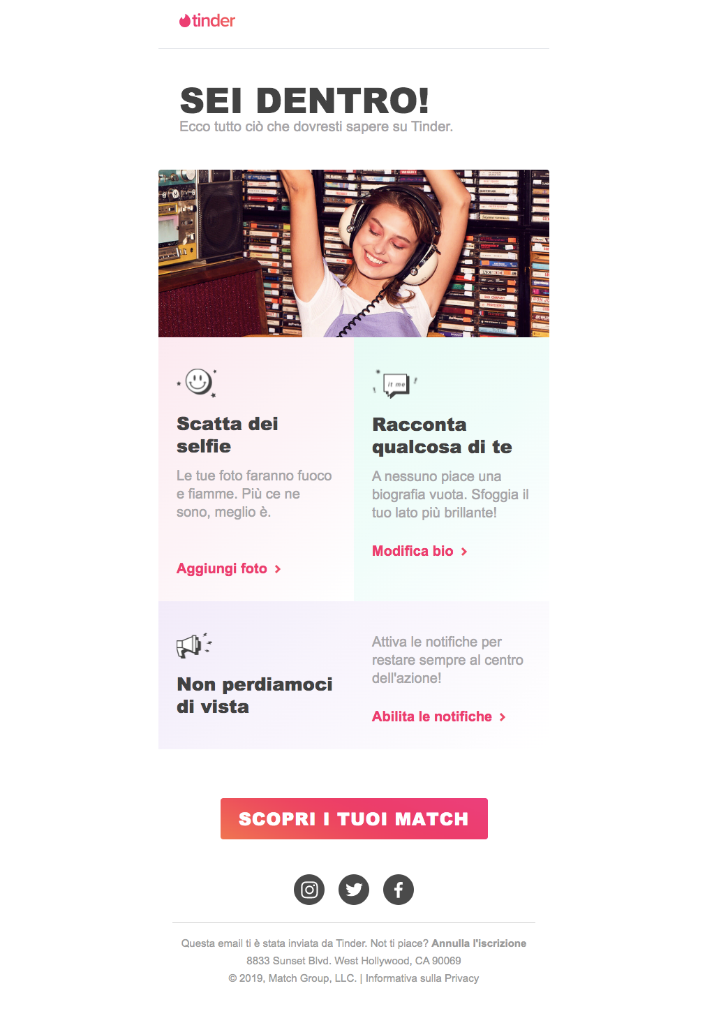 Tinder-welcome-email