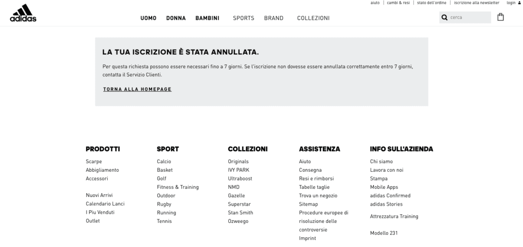 landing_page_conferma_disiscrizione