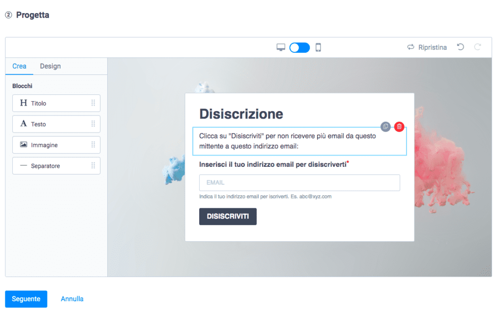 progettazione_modulo_disiscrizione