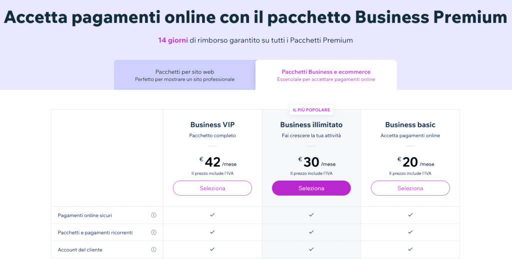 wix_prezzo_ecommerce