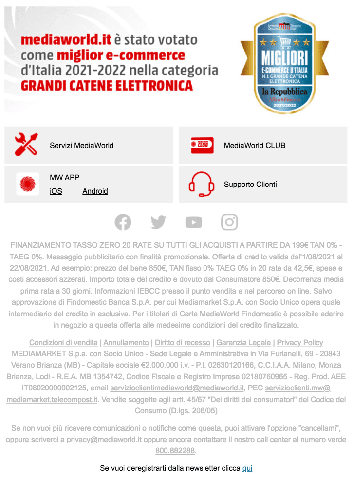 esempio-footer-email-ecommerce