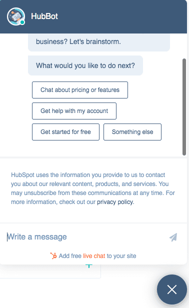 HubSpot-chat