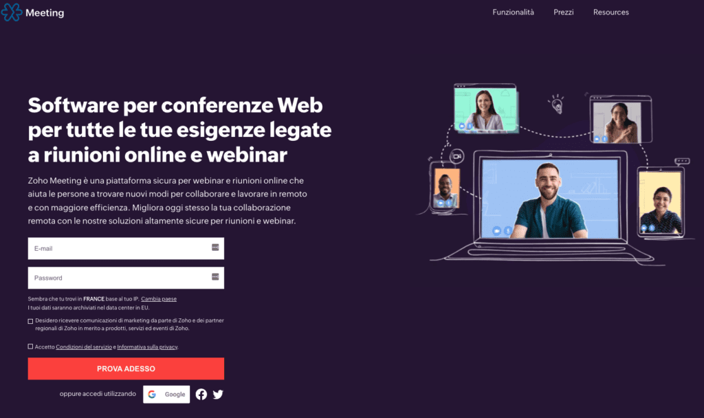 zoho-meeting-piattaforma-videoconferenza