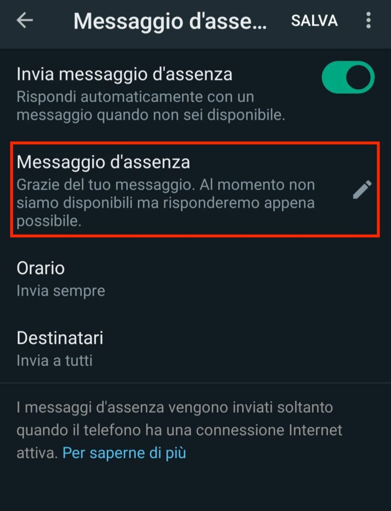 WhatsApp-messaggio-assenza