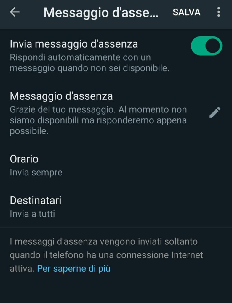 WhatsApp-messaggio-assenza